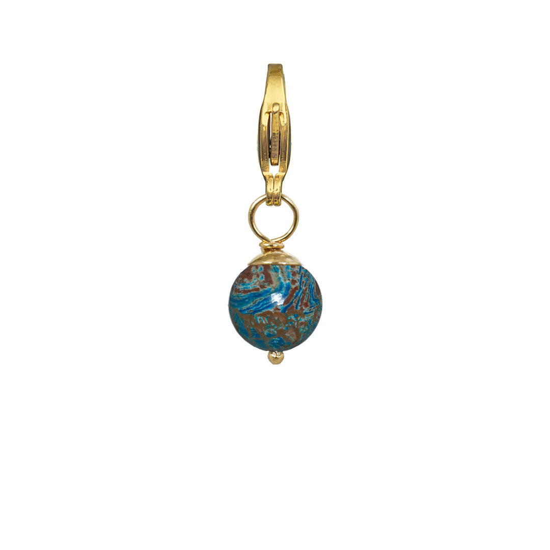 edelsteen bedel blauw agaat goud rocks 75 64g pimpsandpearls pim