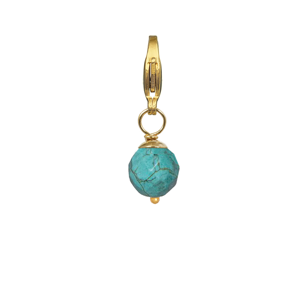 edelsteen bedel blauwe turquoise facet goud rocks 75 10g pimsandpearls pim