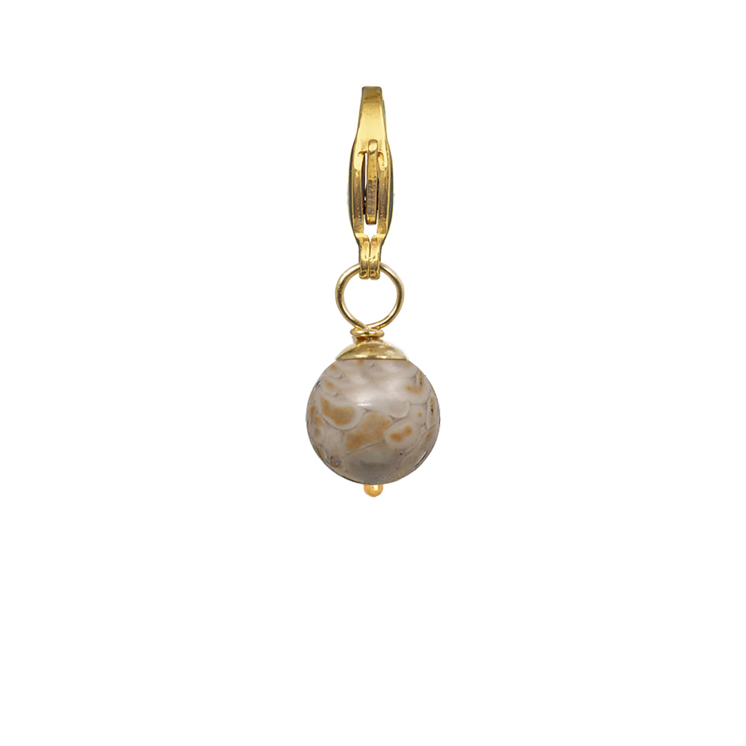 edelsteen bedel kambaba beige goud rocks 75 42g pimpsandpearls pim