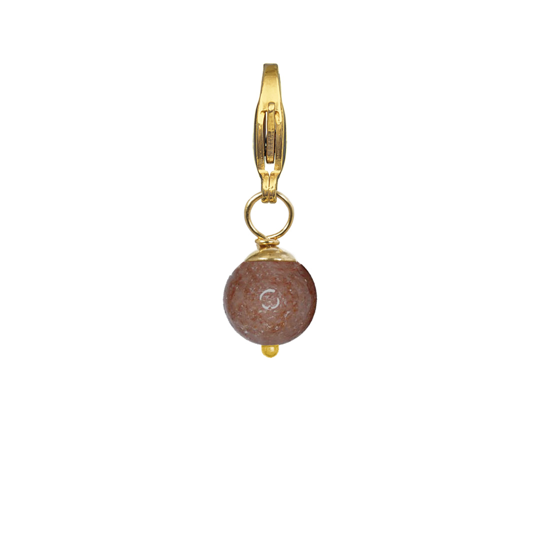 edelsteen bedel roze raspberry goud rocks 75 11g pimpsandpearls pim