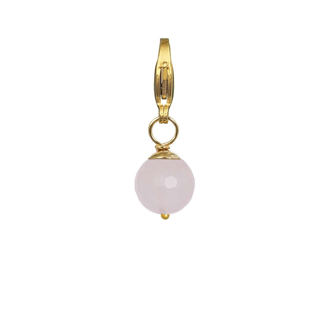 edelsteen bedel roze rozenkwarts goud rocks 75 54g pimpsandpearls pim