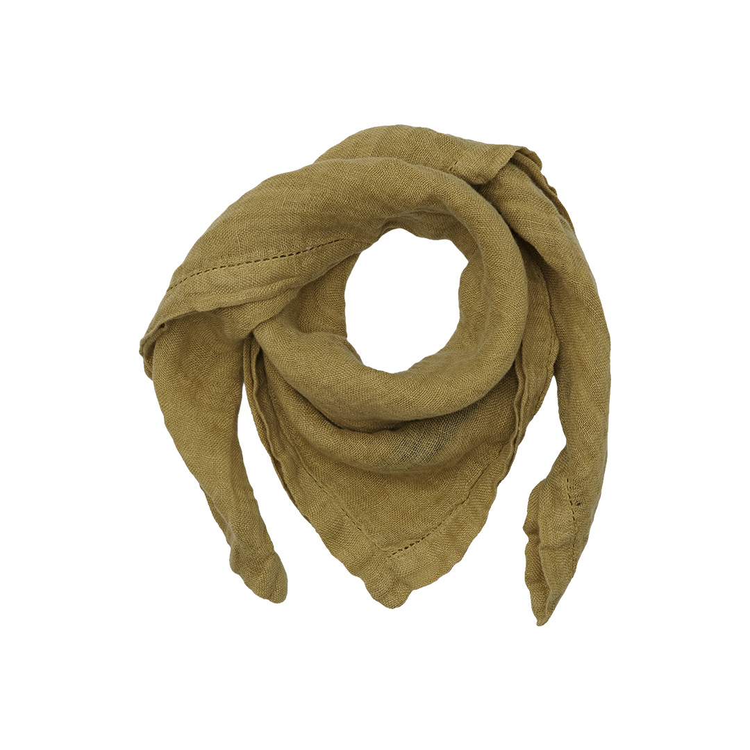 sjaal bandana linnen zomer goud 60 x 60 cm van pimpsandpearls pim
