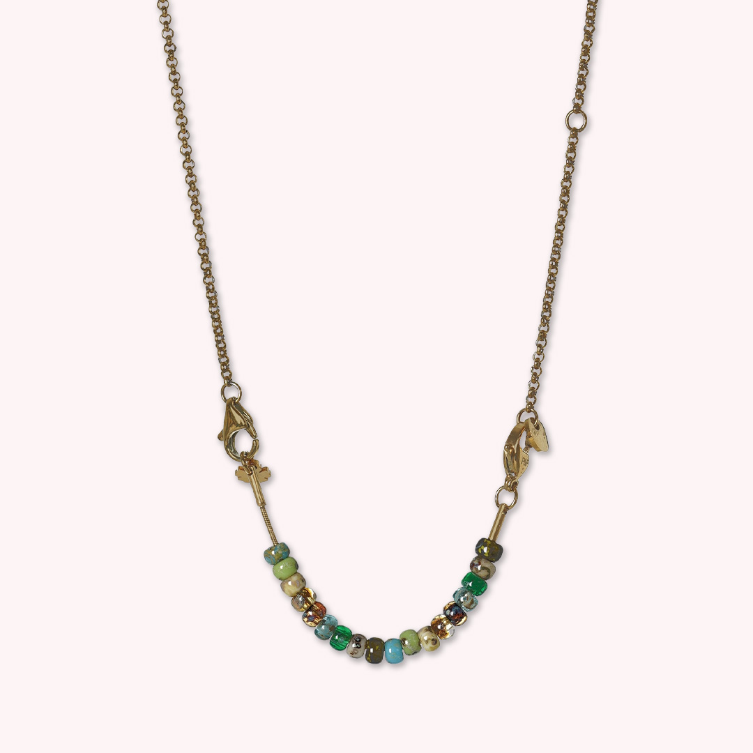 miyuki tussenstuk blauw groen mix 85 mm goud tropical 1228 12 03g