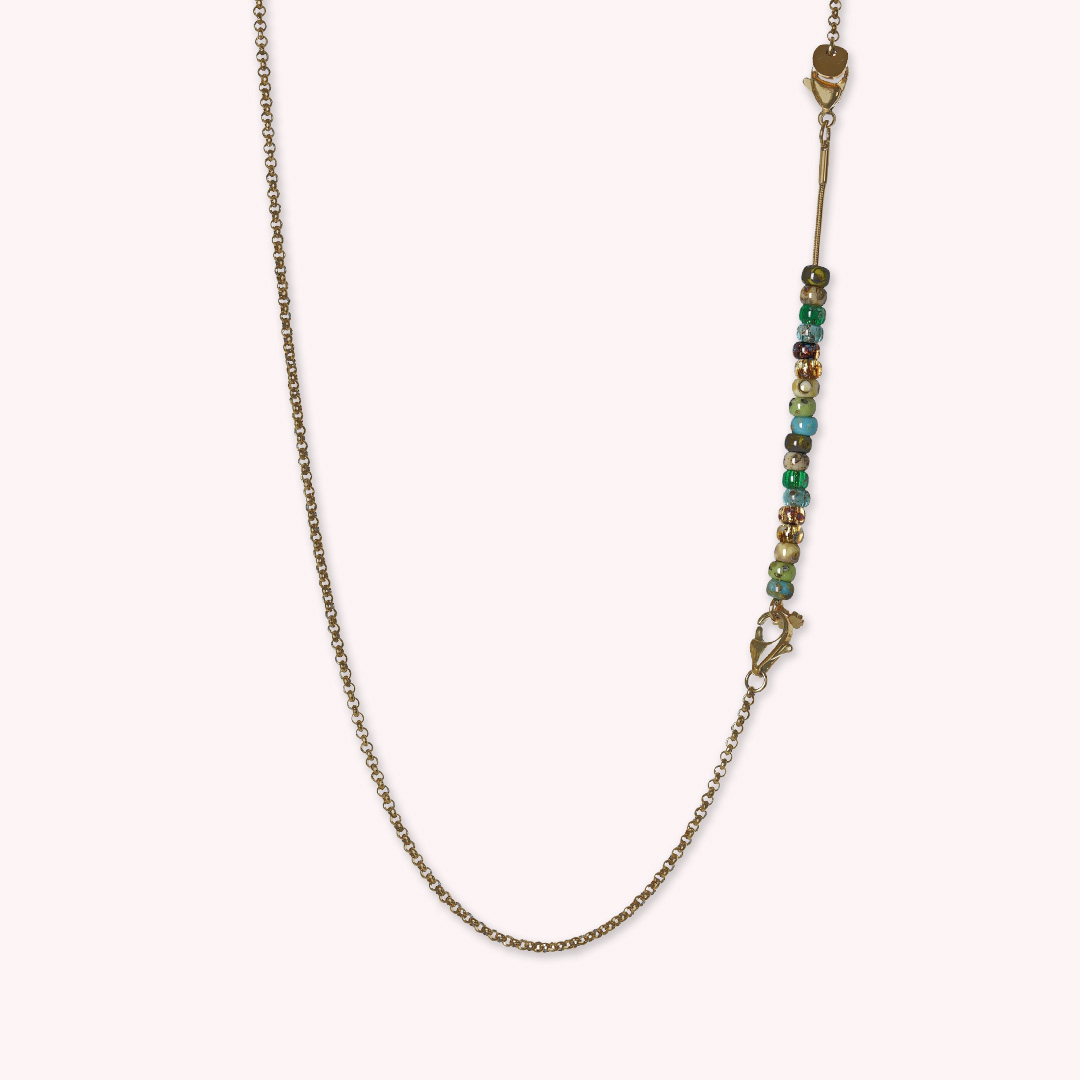 blauw groen goud miyuki tussenstuk mix 85 mm tropical pimpsandpearls pim liggend
