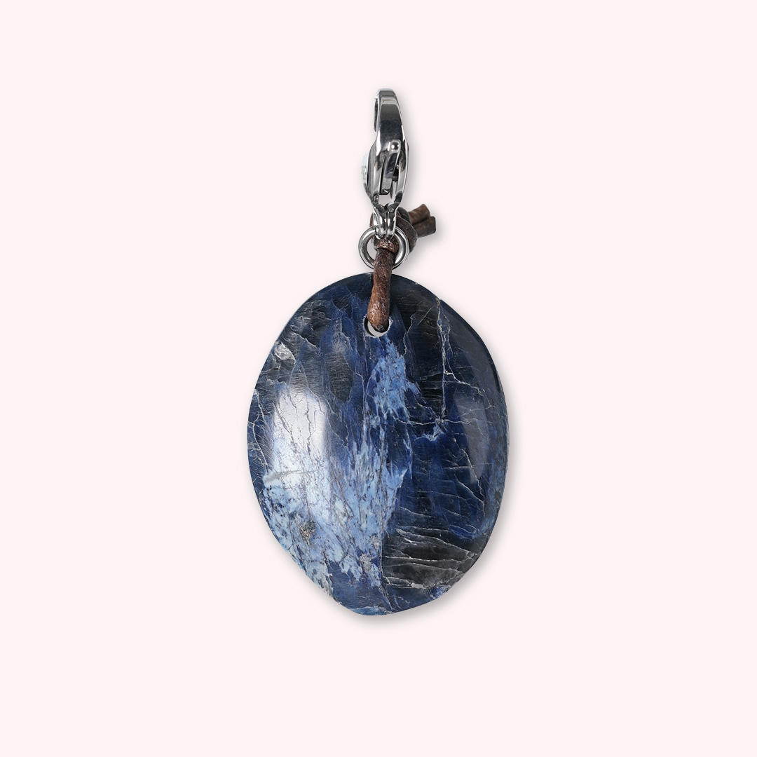 hanger blauw dumortieriet edelsteen zilver mala van pimpsandpearls pim