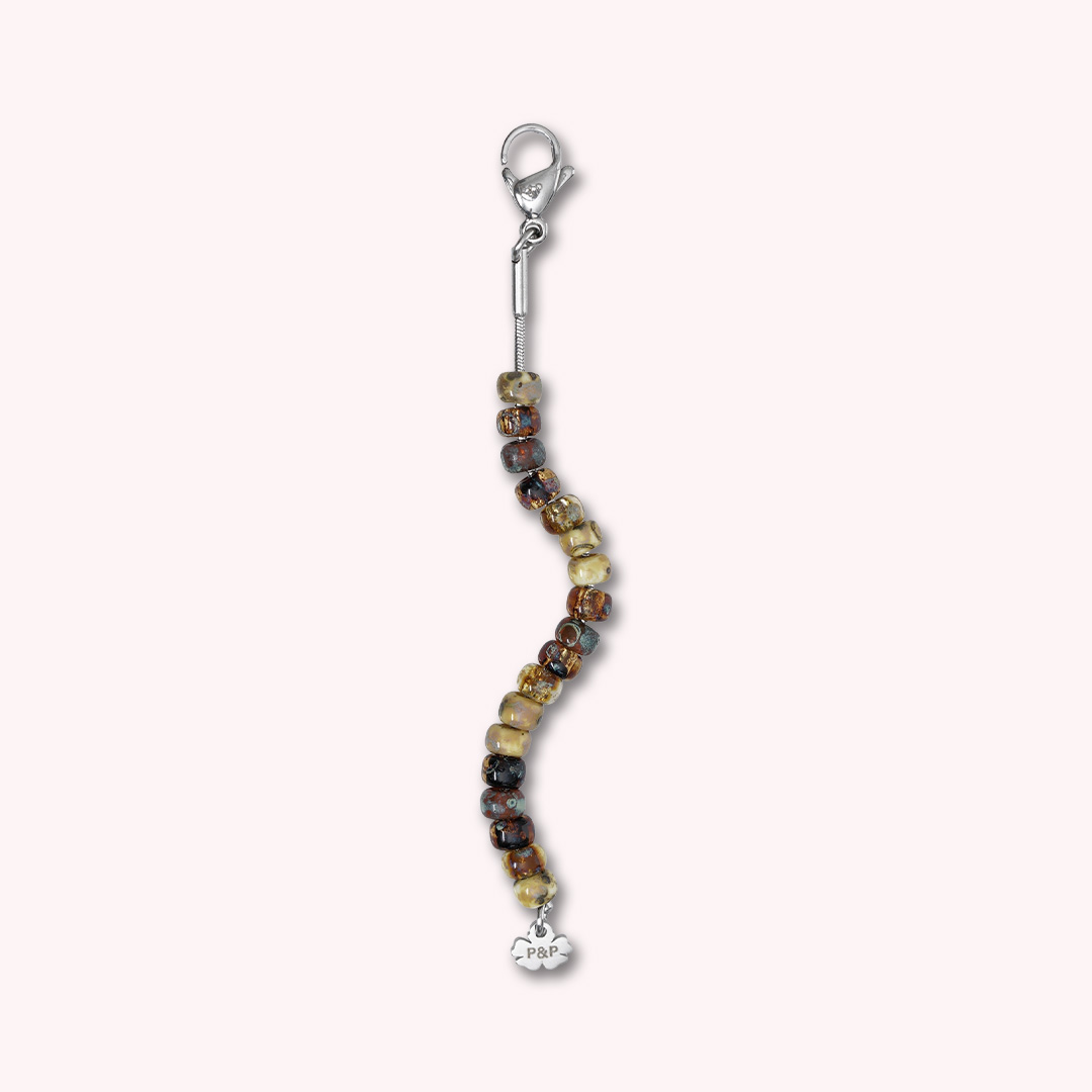 tussenstuk zilver miyuki beige bruin mix 85 mm tropical van pimpsandpearls pim