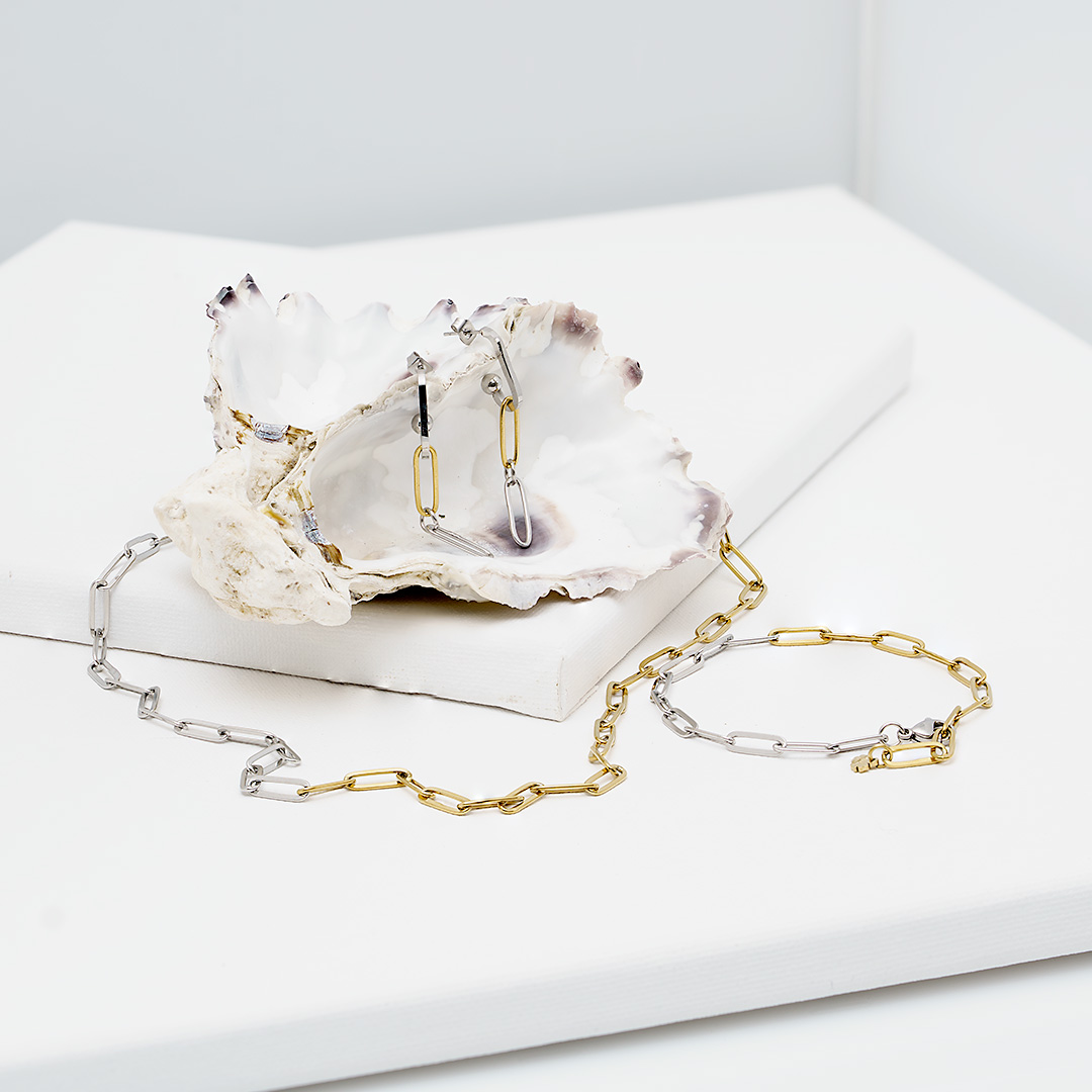 armband ketting duo zilver goud closed forever set van pimpsandpearls sfeer a