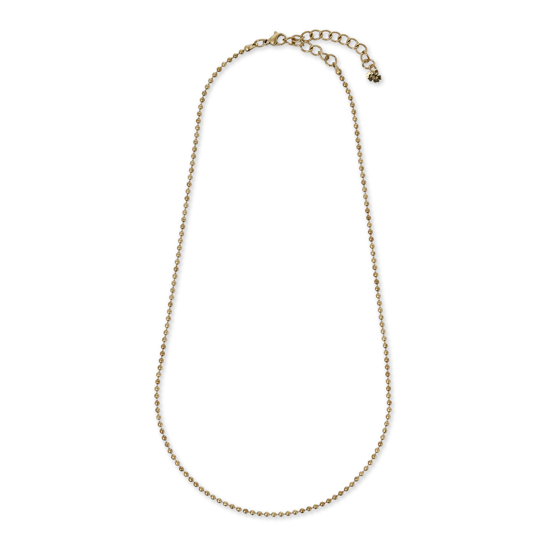 ballchain bolletjesketting goudkleurig kort 41-47 cm van pimpsandpearls pim