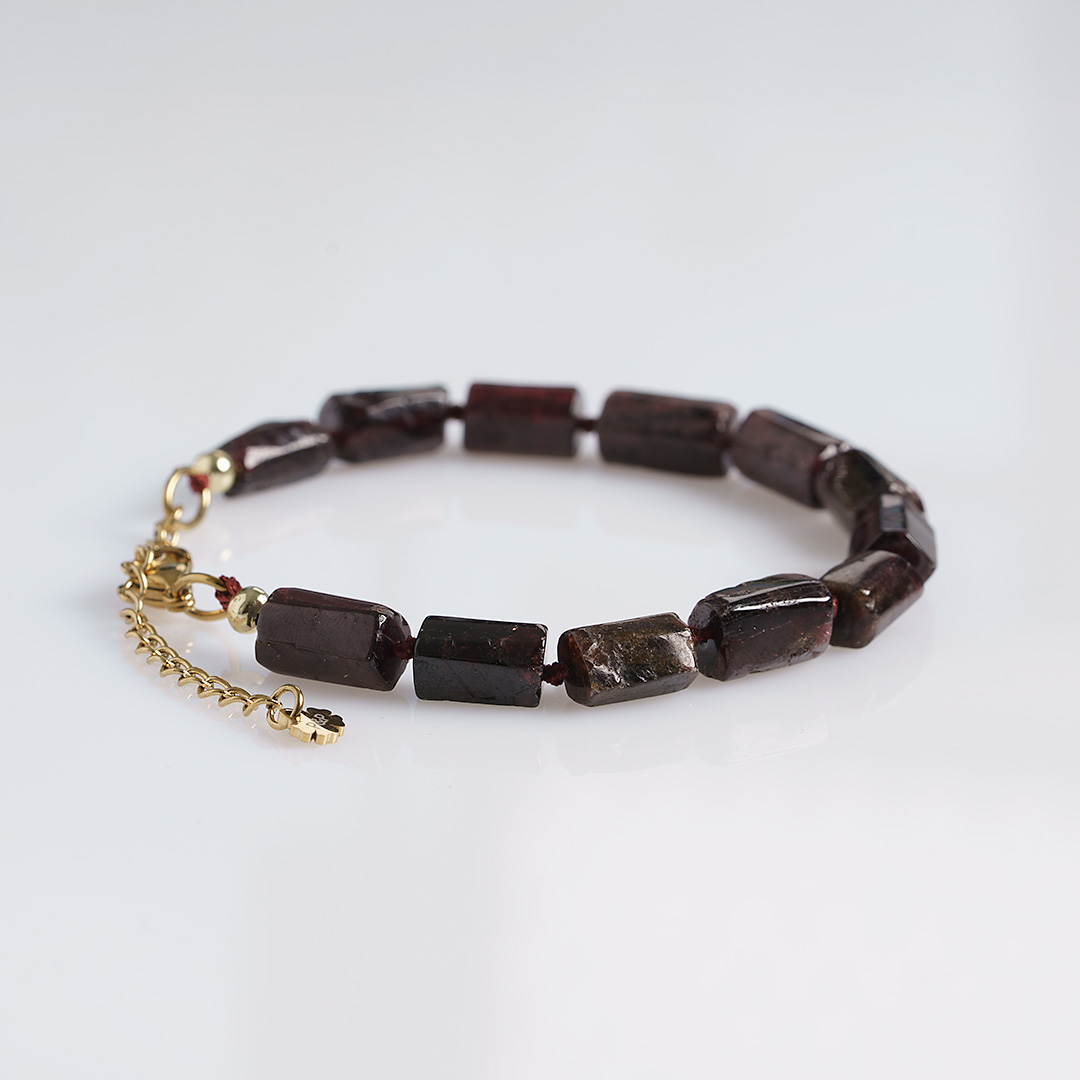 armband granaat rood edelsteen rough tropical van pimpsandpearls pim