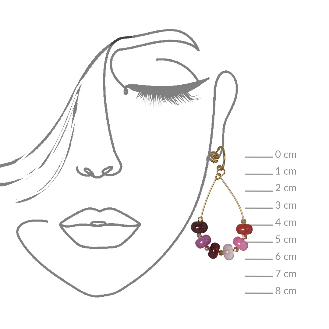 oorbellen edelstenen mix goldplated pimpsandpearls pim gezicht