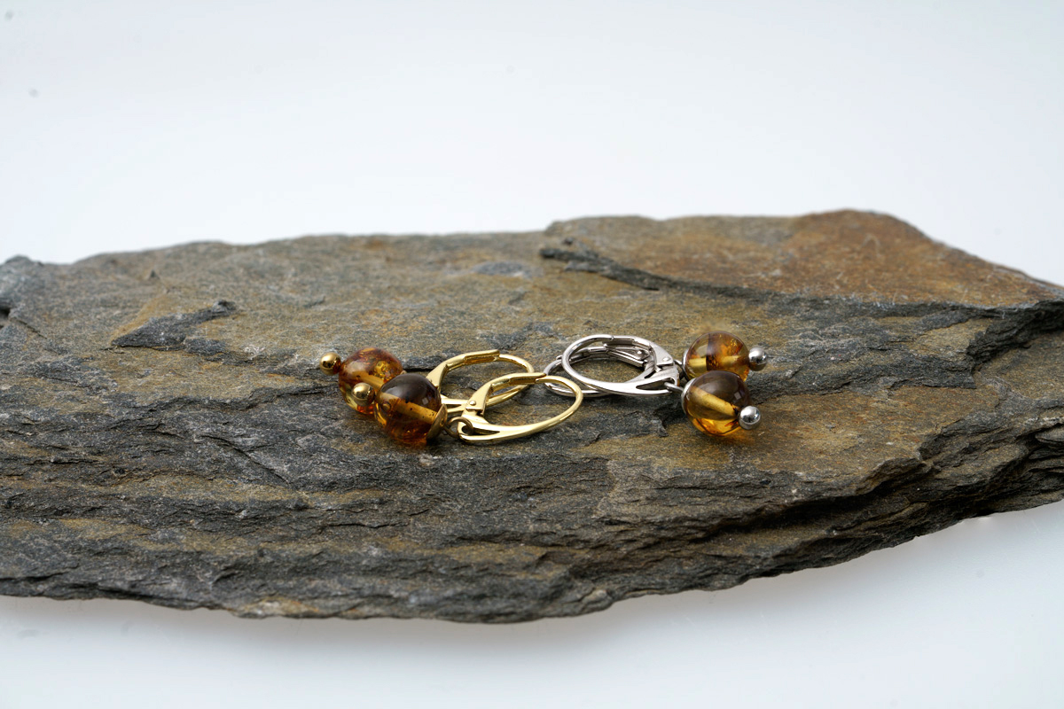 edelsteen oorbellen goud zilver amber earring rocks pimpsandpearls pim b