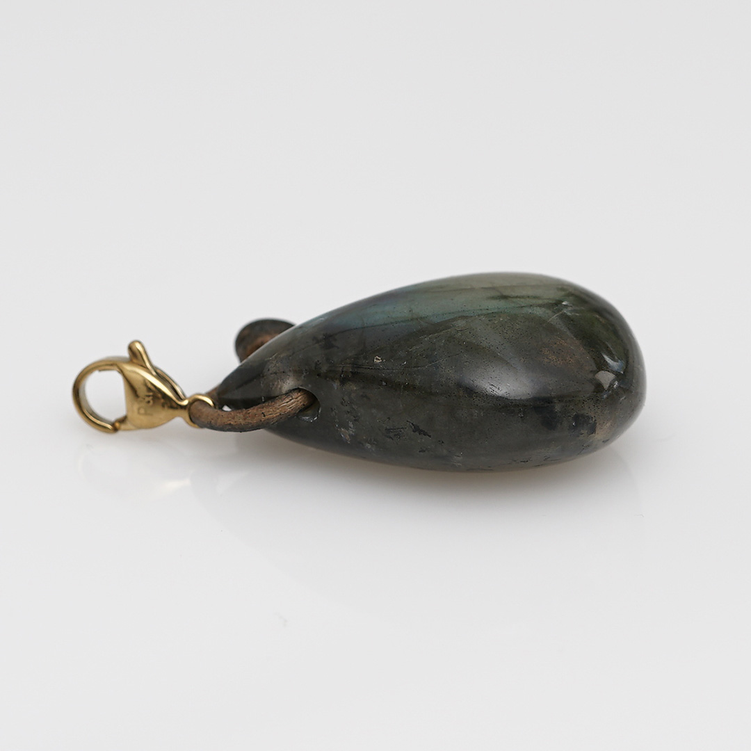 hanger labradoriet grijs edelsteen goud mala van pimpsandpearls pim