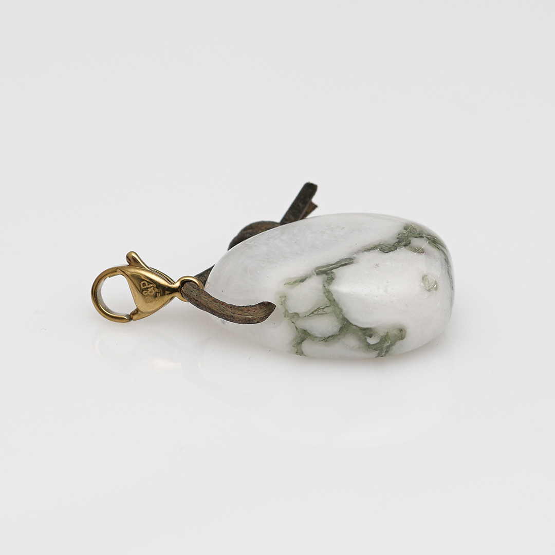 hanger tree agaat wit groen edelsteen goud mala van pimpsandpearls pim
