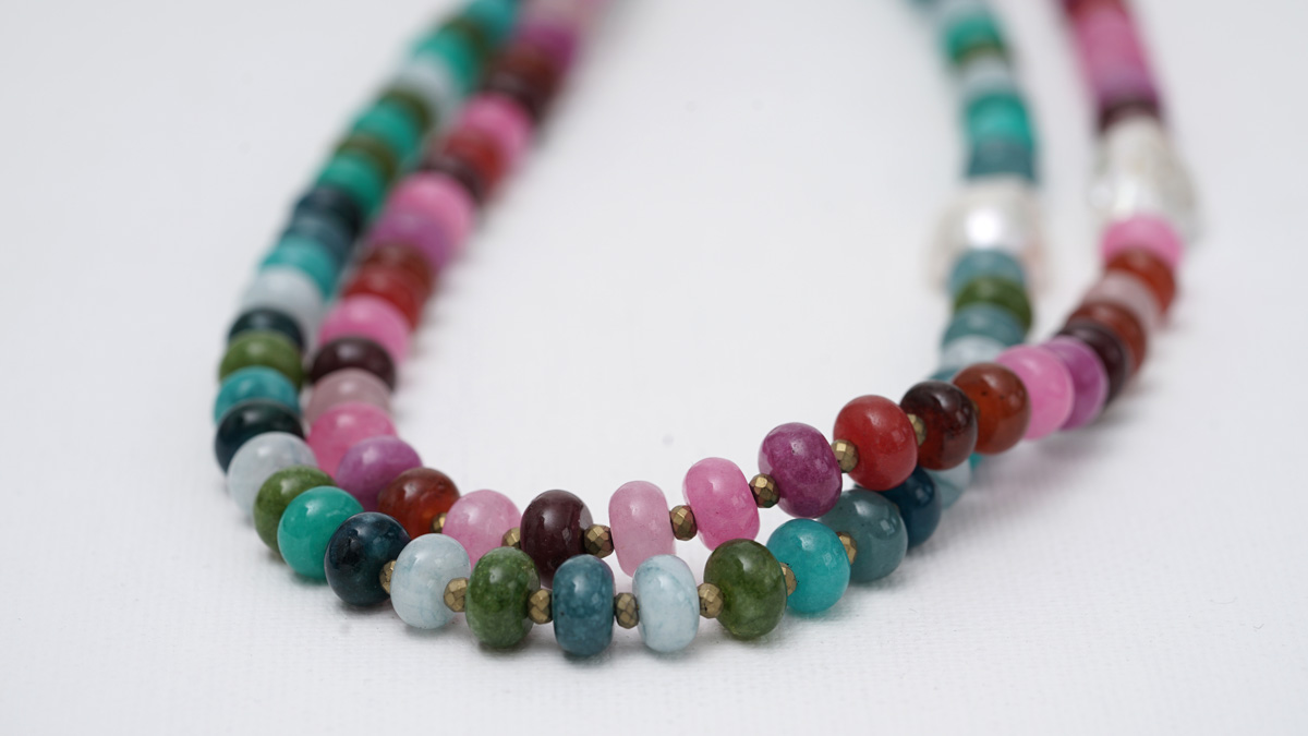 ketting edelsteen mix pimpsandpearls pim